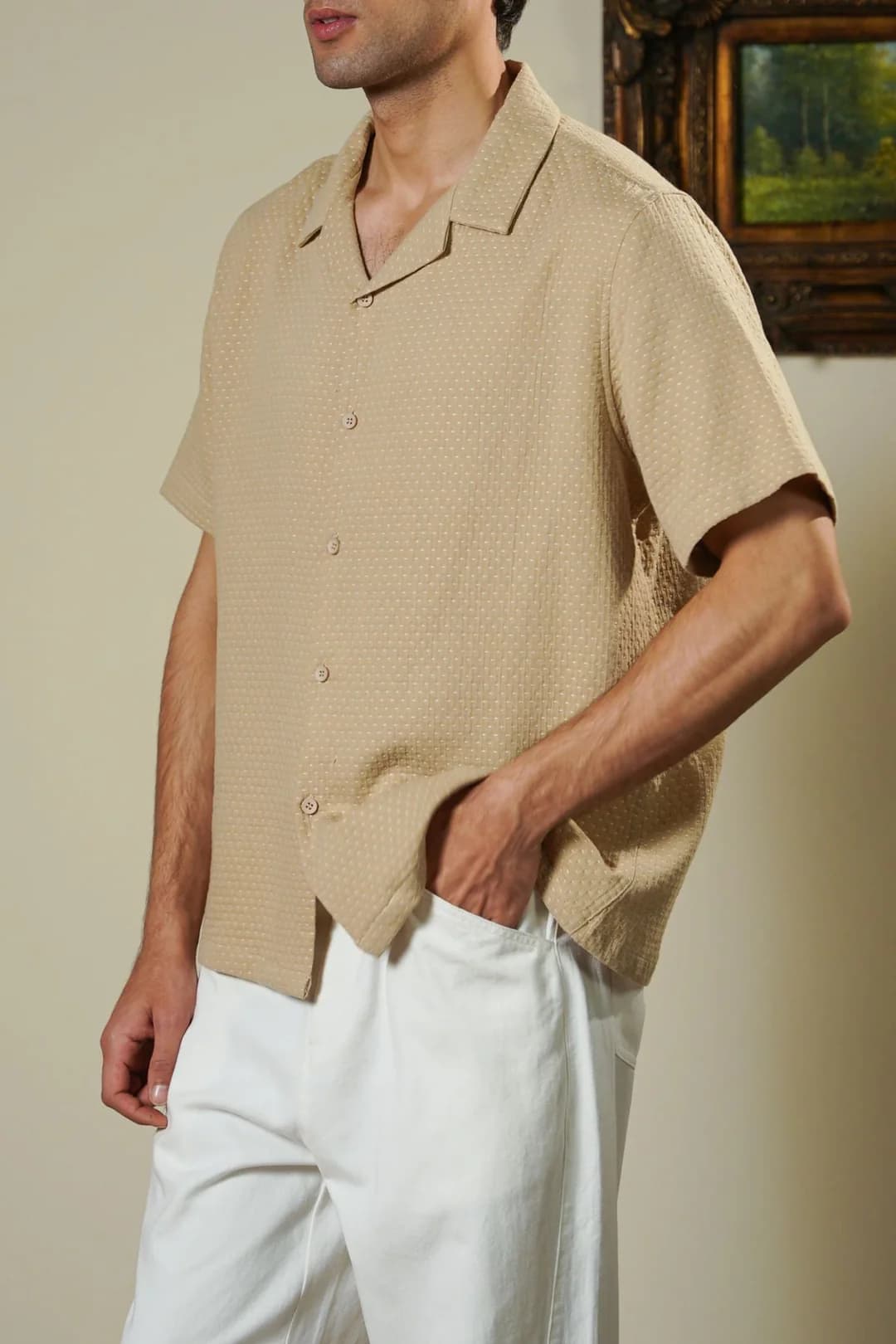 Beige Stitch Detail Safari
